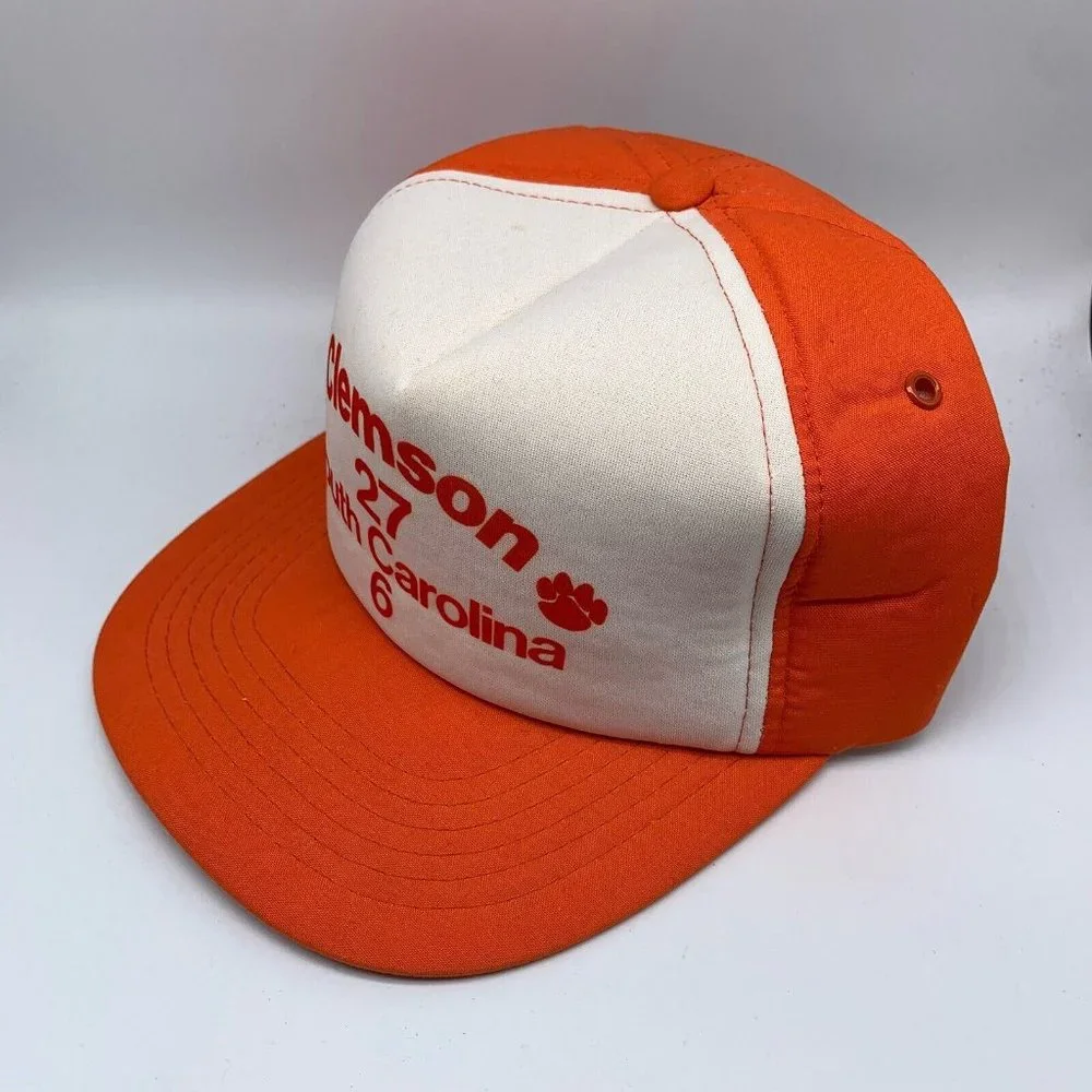 Vintage South Carolina Clemson Foam Yupoong Hat Snapback Cap Bradford Jeffcoat - Picture 2 of 8